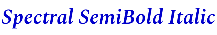 Spectral SemiBold Italic الخط